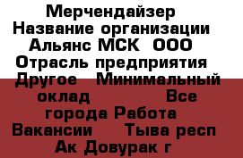 Мерчендайзер › Название организации ­ Альянс-МСК, ООО › Отрасль предприятия ­ Другое › Минимальный оклад ­ 23 000 - Все города Работа » Вакансии   . Тыва респ.,Ак-Довурак г.